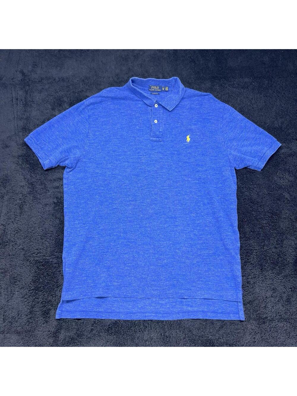 Vintage Polo By Ralph Lauren Essential Button Up Collared Blue Shirt Sz X-Large